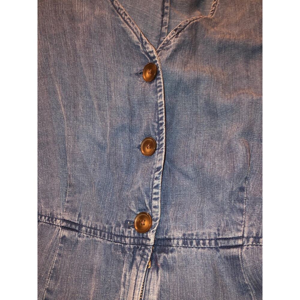 Old Navy Chambray Denim Button Up Jumpsuit Short … - image 7